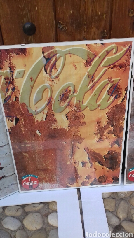 Vintage: 4 carteles cocacola. - Foto 3