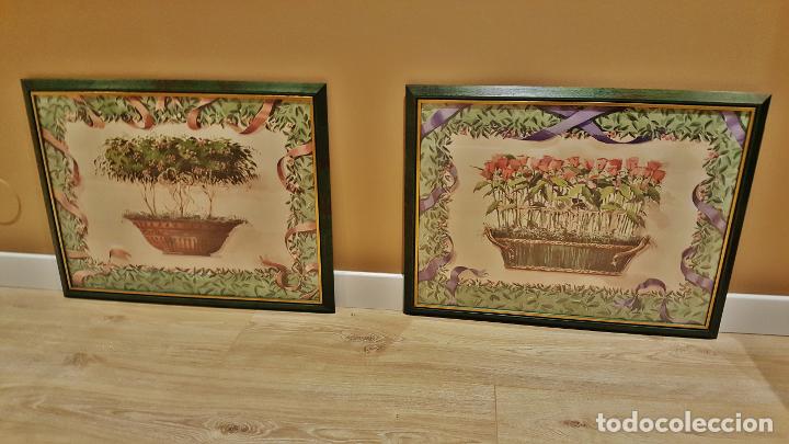 Vintage: CUADROS DE L&Aacute;MINAS CON MOTIVOS FLORALES