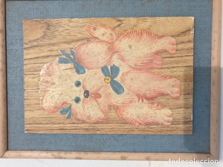 Vintage: TRIO CUADROS PERRITOS - Foto 2