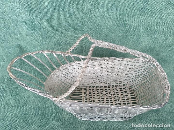 Vintage: CESTA BOTELLERO PLATEADO - Foto 3