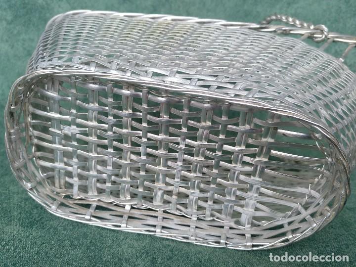 Vintage: CESTA BOTELLERO PLATEADO - Foto 6