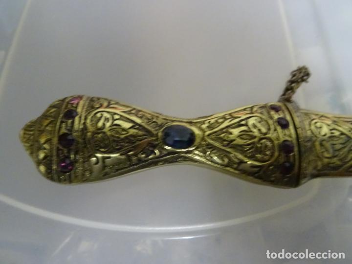 Vintage: DAGA CON FUNDA DE LAT&Oacute;N / COBRE - TURKEY - Foto 5