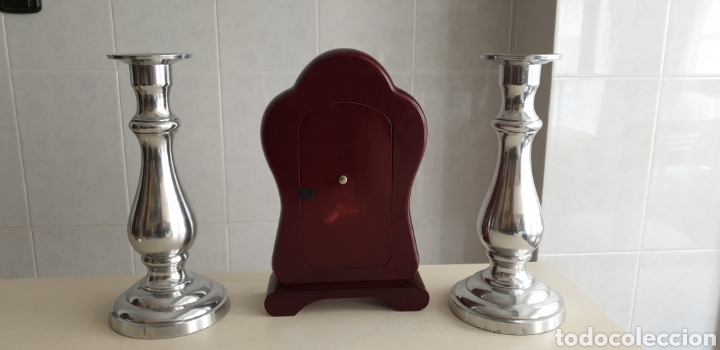 Vintage: Conjunto de reloj y candelabros modernos - Foto 7