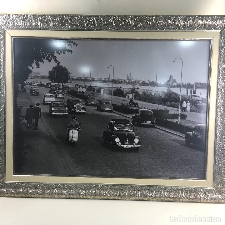 Vintage: FOTOGRAF&Iacute;A ENMARCADA DE HAMBURGO-84x64cm-FINALES A&Ntilde;OS 40-PRINCIPIOS A&Ntilde;OS 50