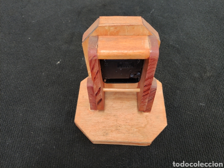 Vintage: ANTIGUO RELOJ DE MADERA CON CAJ&Oacute;N - Foto 3