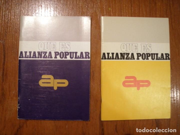 Vintage: DOS PROGRAMAS 1977 ALIANZA POPULAR &iquest;QUE ES AP? - Foto 1
