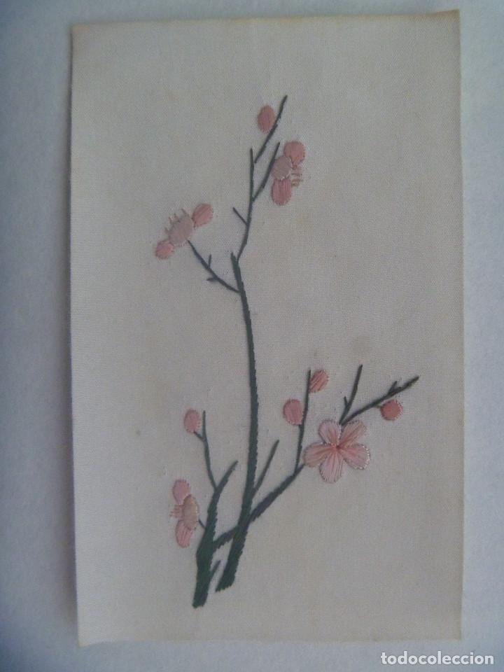 Vintage: ANTIGUO DIBUJO CHINO BORDADO , EN TELA