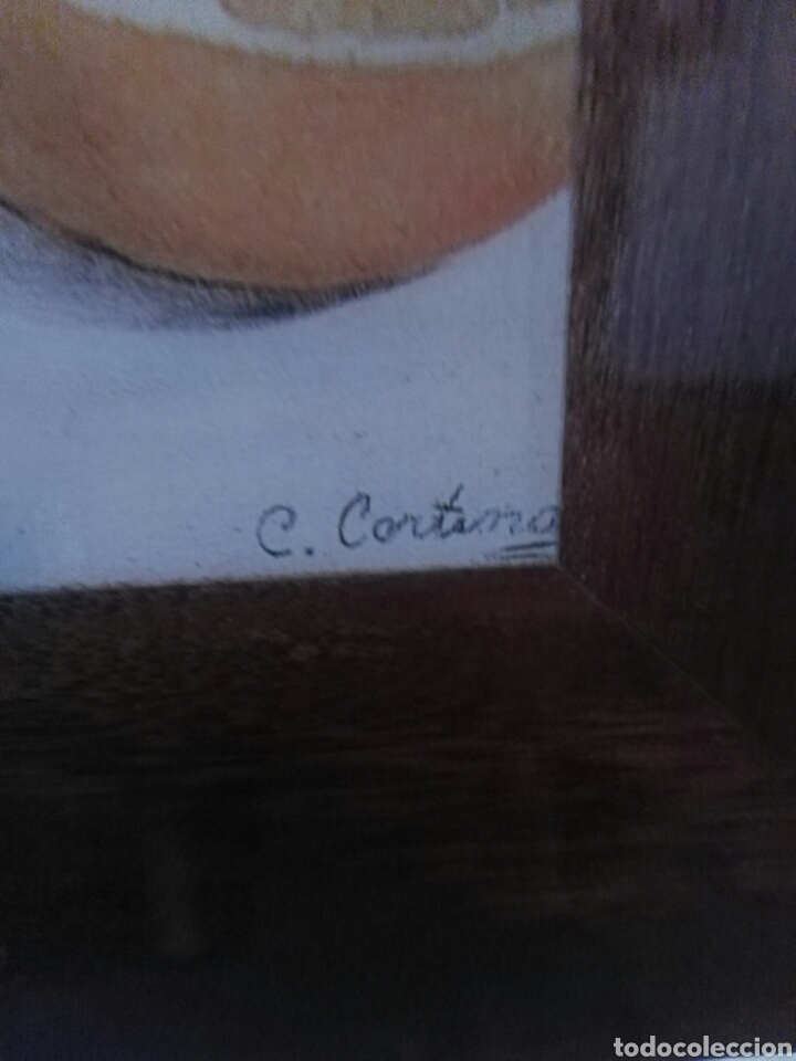 Vintage: Cuadro pintado sobre madera. Firmado - Foto 3