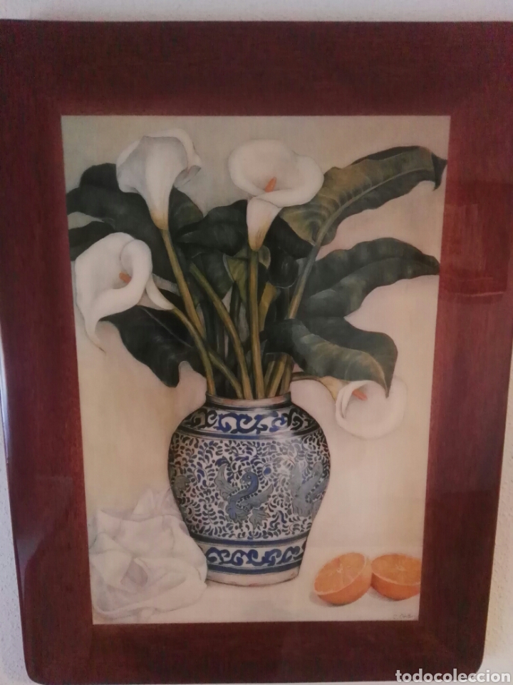Vintage: Cuadro pintado sobre madera. Firmado