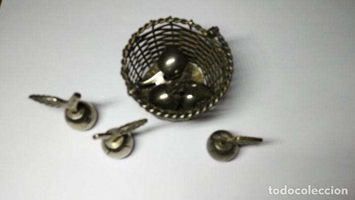 Vintage: CESTO DE PLATA CON CEREZAS - Foto 3