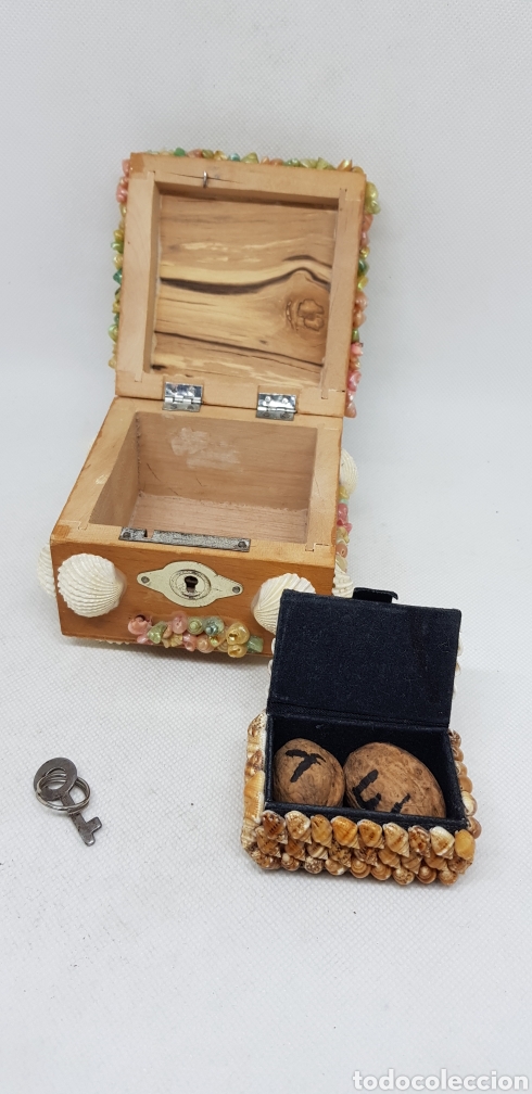 Vintage: Pareja de cajas con conchas - car72 - Foto 2