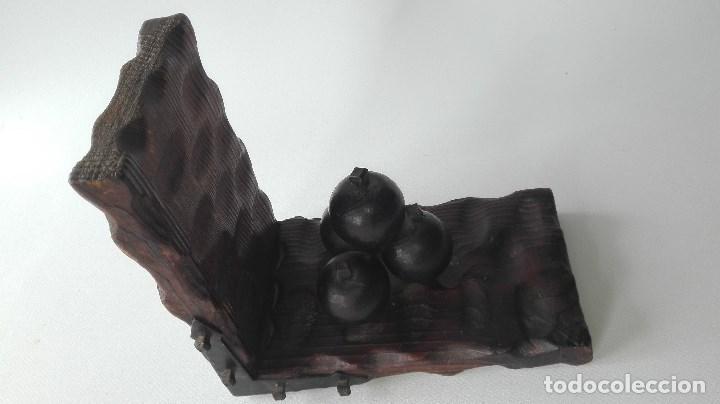 Vintage: SUJETALIBROS DE MADERA - Foto 3