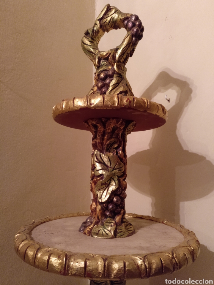 Vintage: EXPOSITOR DE MADERA POLICROMADA CON RELIEVE - Foto 3