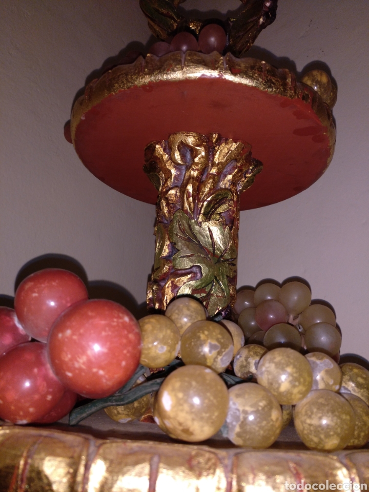 Vintage: EXPOSITOR DE MADERA POLICROMADA CON RELIEVE - Foto 4