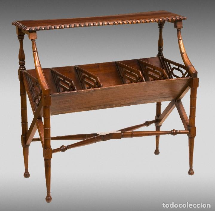 Vintage: Revistero de madera. - Foto 1