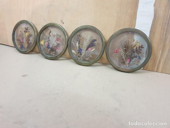 Vintage: 4 MARCOS REDONDOS HOJAS - Foto 1