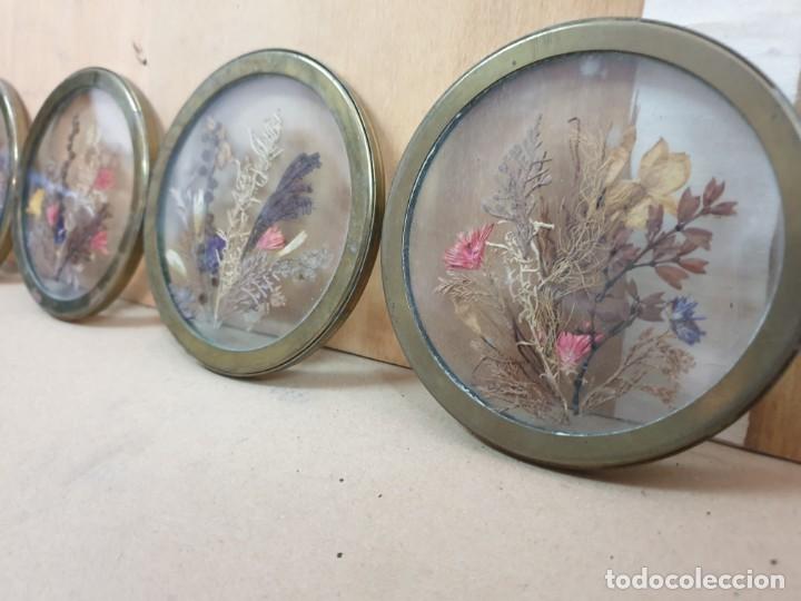 Vintage: 4 MARCOS REDONDOS HOJAS - Foto 4
