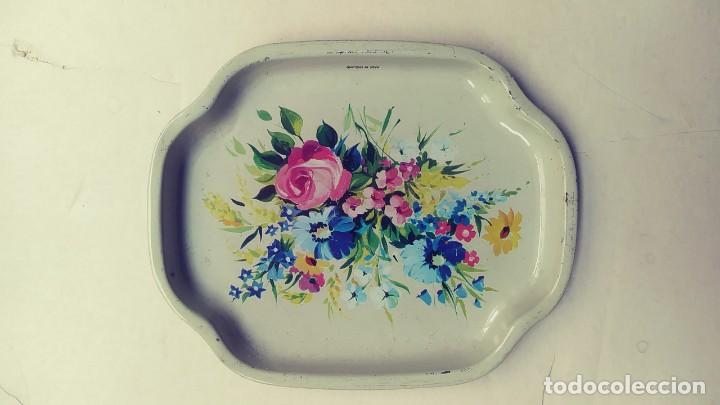Vintage: bandeja estampada mini  de metal - Foto 2