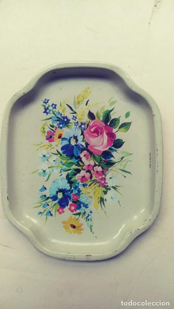 Vintage: bandeja estampada mini  de metal - Foto 5