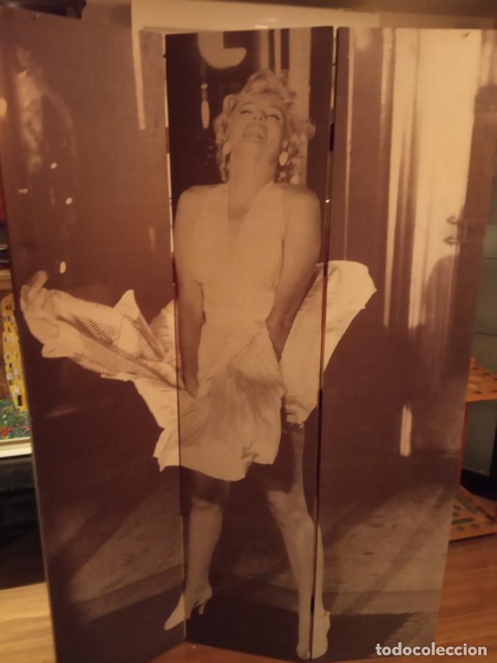 Vintage: CUADRO BIOMBO DE TRES HOJAS DE MARILYN MONROE - Foto 3