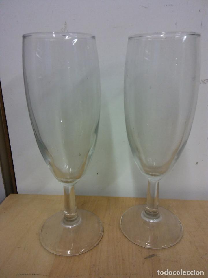 Vintage: LOTE DE 2 COPAS DE VINO. DI&Aacute;METRO 5CM - Foto 1
