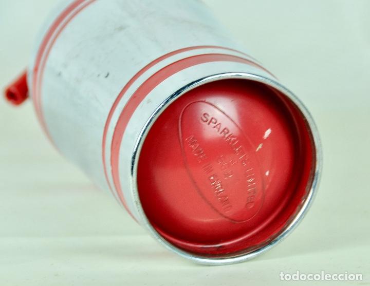 Vintage: Sif&oacute;n plateado y rojo en aluminio - Foto 8