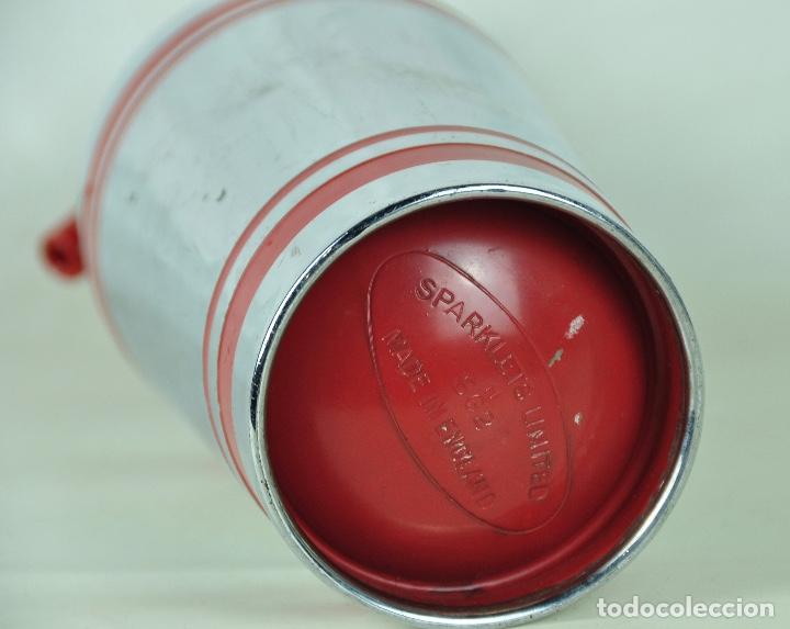 Vintage: Sif&oacute;n plateado y rojo en aluminio - Foto 9