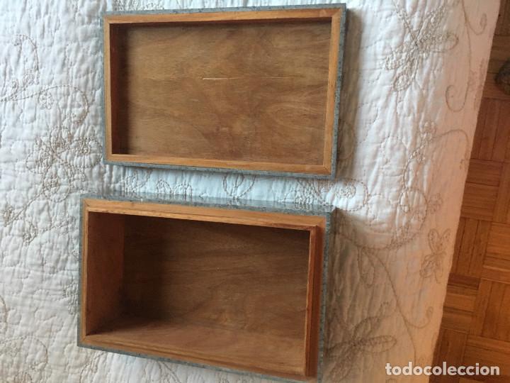 Vintage: CAJA DE MADERA FORRADA DE PIEDRA - Foto 1
