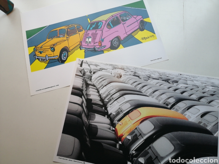 Vintage: 2 Laminas Litograficas Seat 600. Exclusivas de Autor con &copy; Vintage
