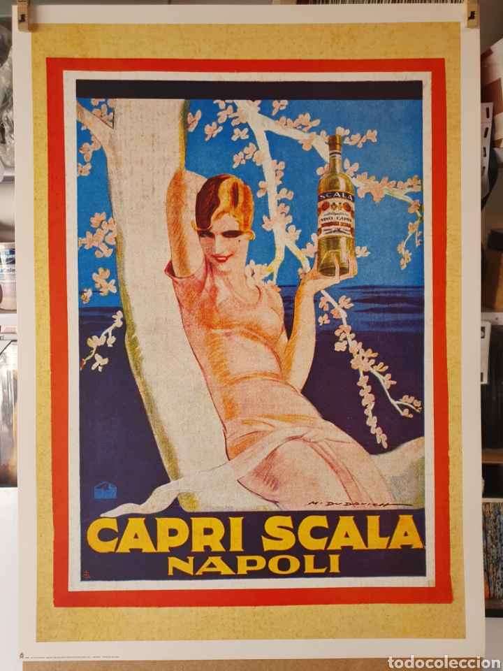 Vintage: CARTEL ORIGINAL RICORDI - VINO CAPRI NAPOLITANO - DE COLECCI&Oacute;N CON COPYRIGHT Y MATRICULA