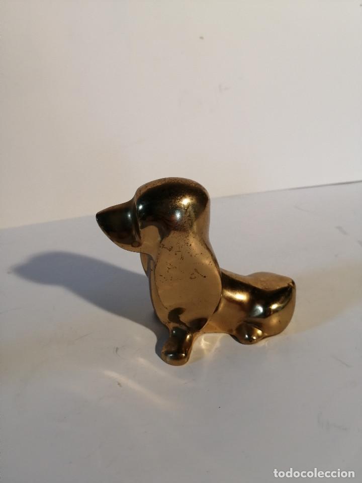 Vintage: Figura perro bronce - lat&oacute;n macizo - Foto 2
