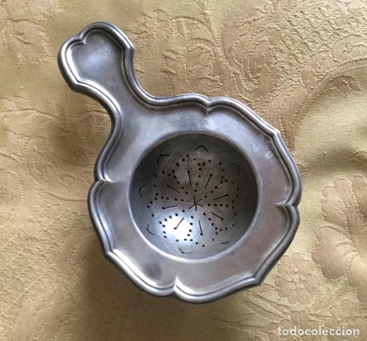 Vintage: ANTIGUO COLADOR DE ALPACA PARA LA LECHE