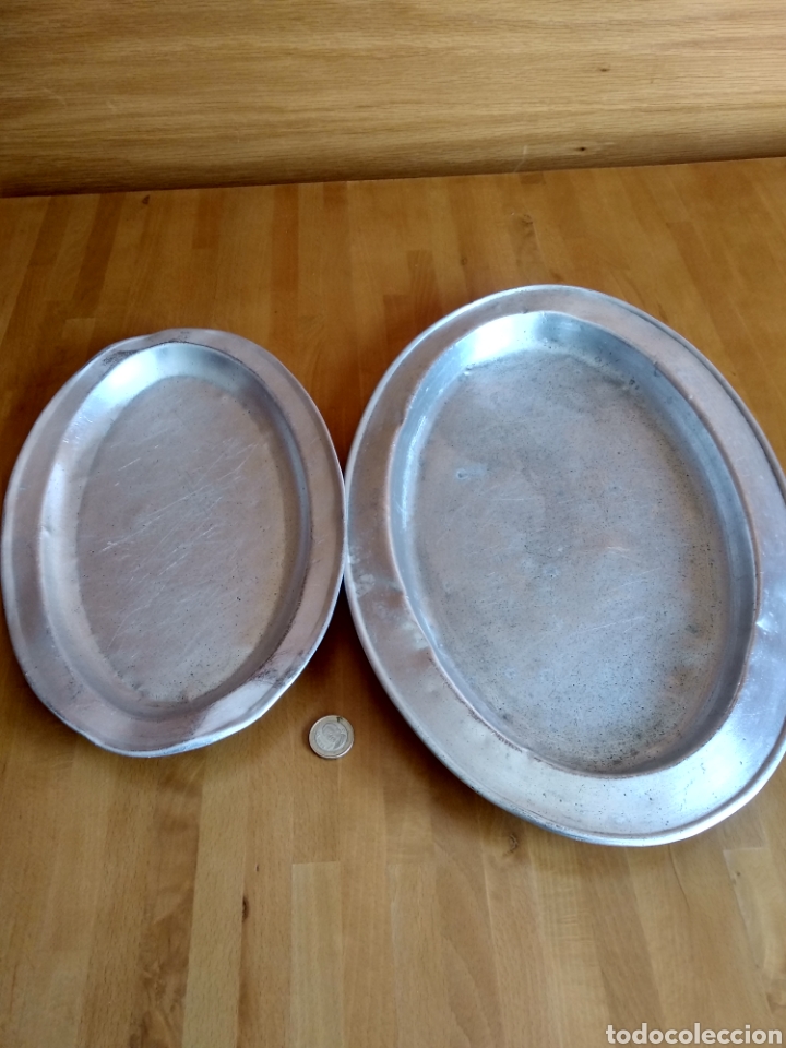 Vintage: 2 platas de aluminio - Foto 2