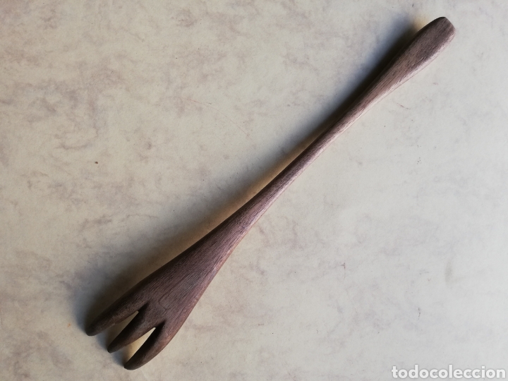 Vintage: Rustico tenedor de madera - 25,5 cm. de longitud - Foto 2