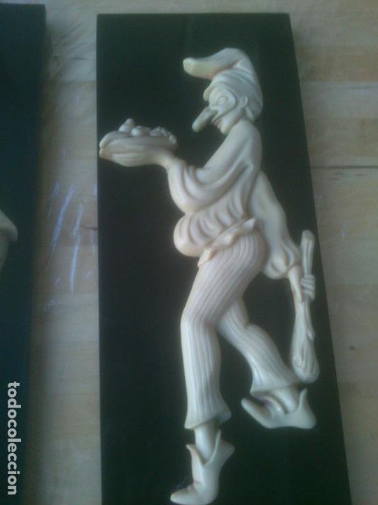 Vintage: PAREJA DE ARLEQUINES PARA PARED - Foto 4
