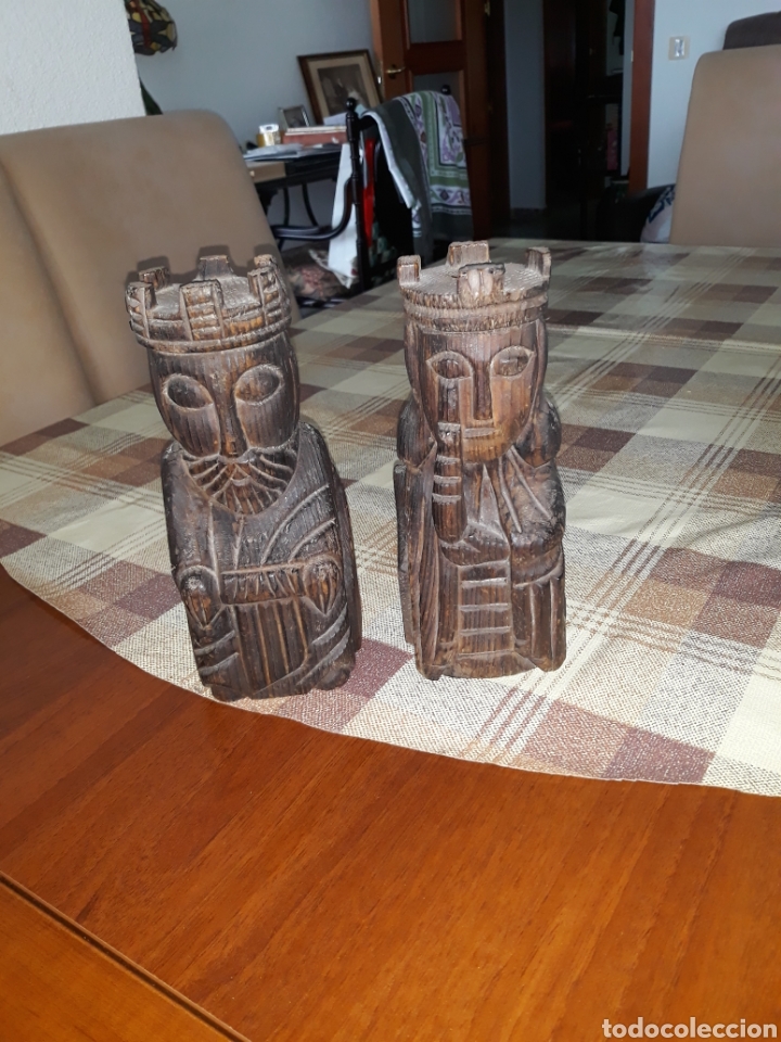 Vintage: Apoyalibros en madera. - Foto 1