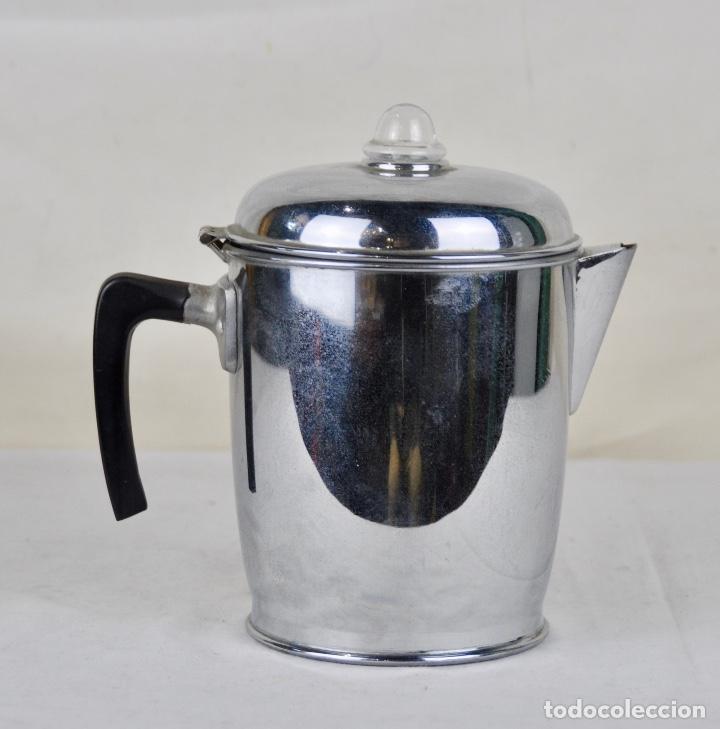 Vintage: Cafetera con tap&oacute;n de cristal grande - Foto 1