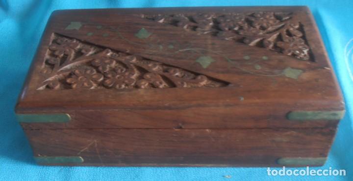 Vintage: CAJA DE MADERA TALLADA - Foto 1