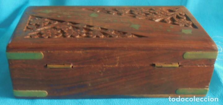Vintage: CAJA DE MADERA TALLADA - Foto 4
