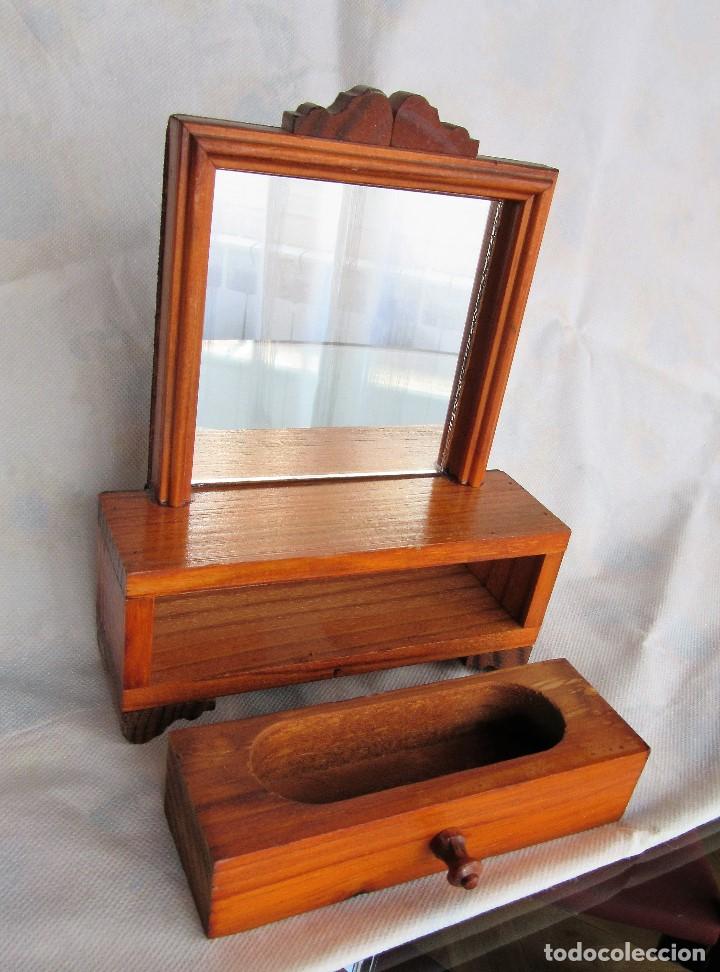 Vintage: SORTIJERO DE MADERA CON ESPEJO - Foto 2