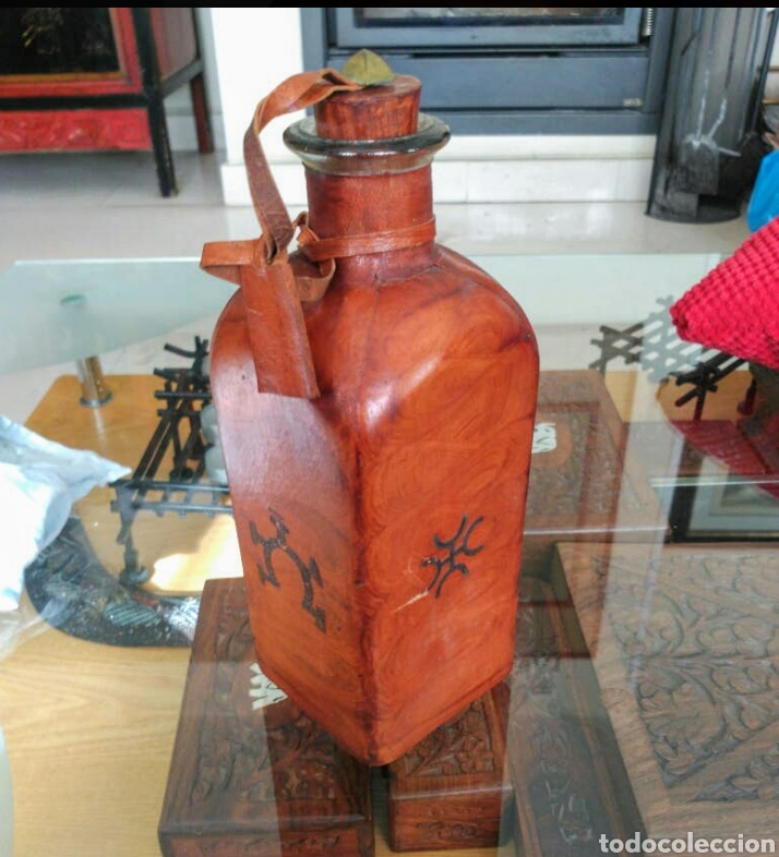 Vintage: Botella forrada en piel - Foto 2