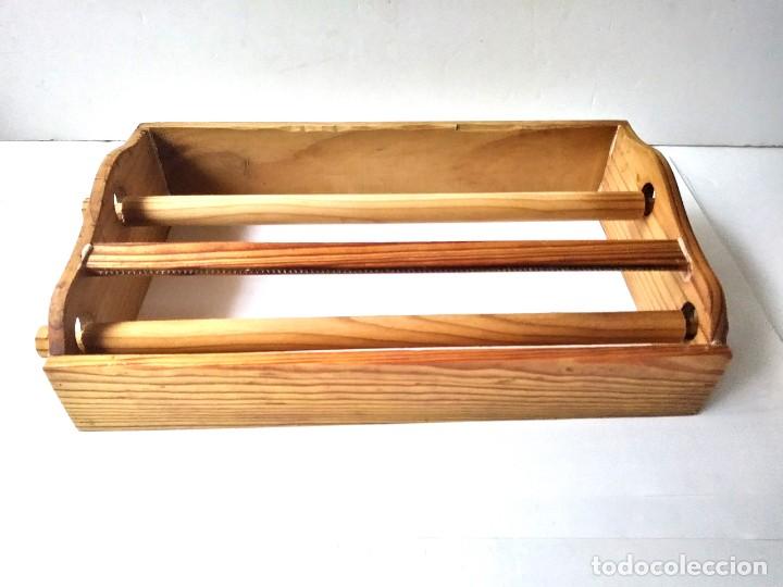 Vintage: porta rollo cocina de madera - Foto 5