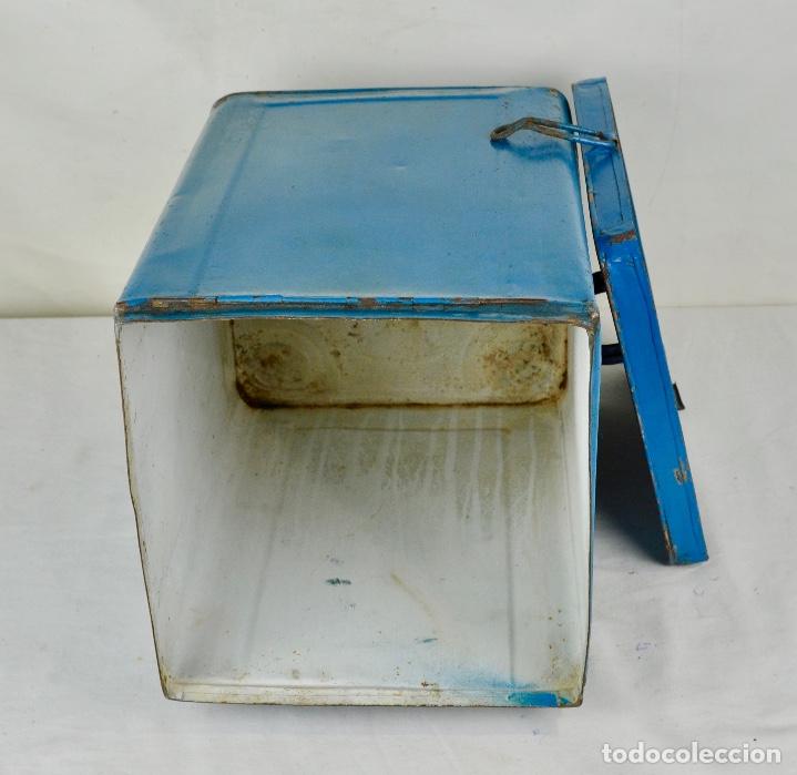 Vintage: Caja de lata en azul oscuro - Foto 7