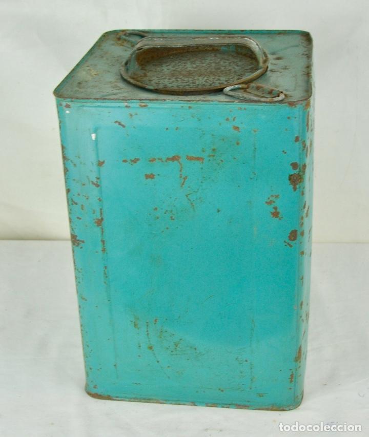 Vintage: Caja de lata en azul claro - Foto 3