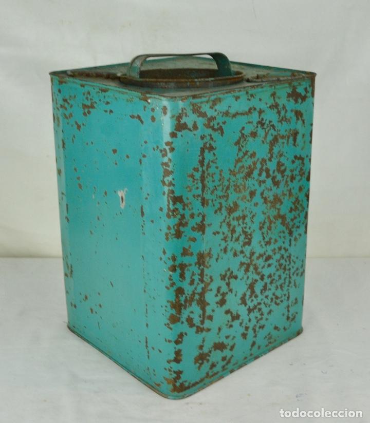 Vintage: Caja de lata en azul claro - Foto 4
