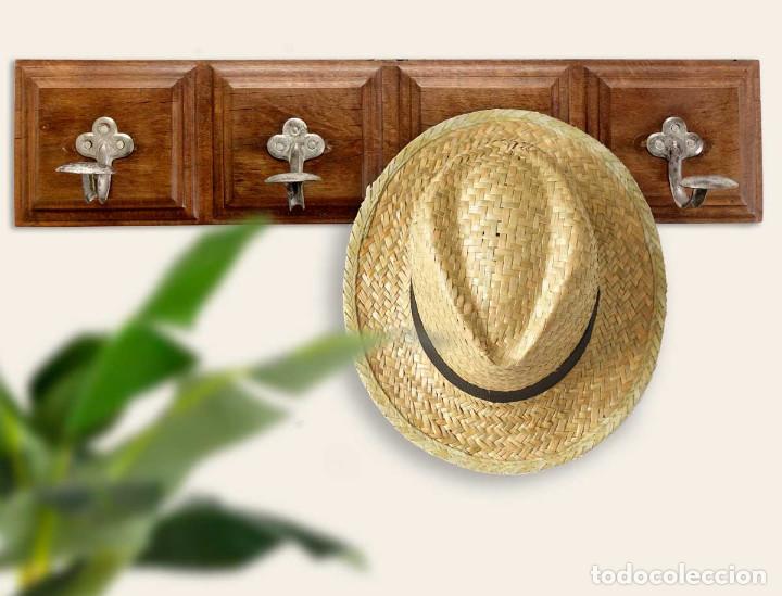 Vintage: ANTIGUO PERCHERO VINTAGE DE PARED. CASTA&Ntilde;O 65cm - Foto 1