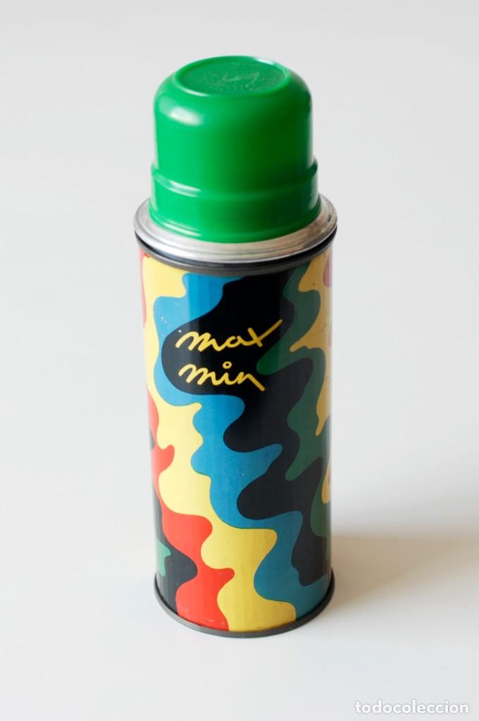 Vintage: Original termo vintage marca Max Min, Made in Spain. Exterior de metal, interior de cristal