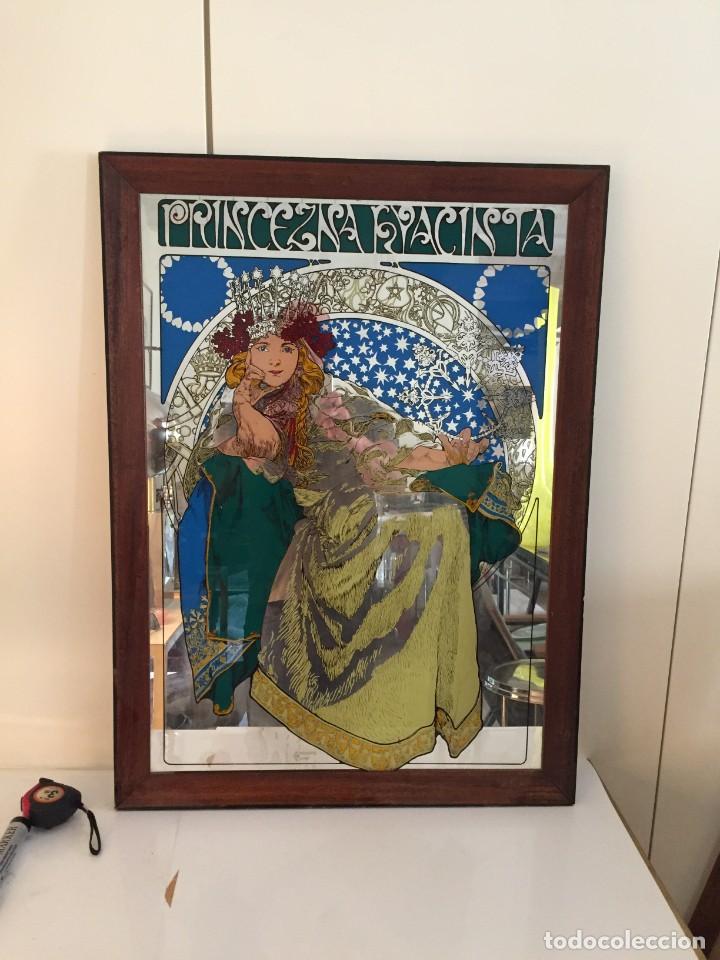 Vintage: ESPEJO PINTADO , PRINCESA GYACINTA , 1960    MUCHA