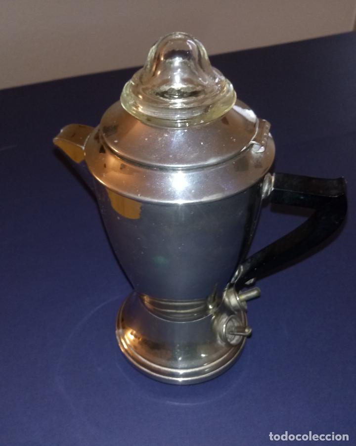 Vintage: CAFETERA EL&Eacute;CTRICA DE METAL - 23 CMS - Foto 3