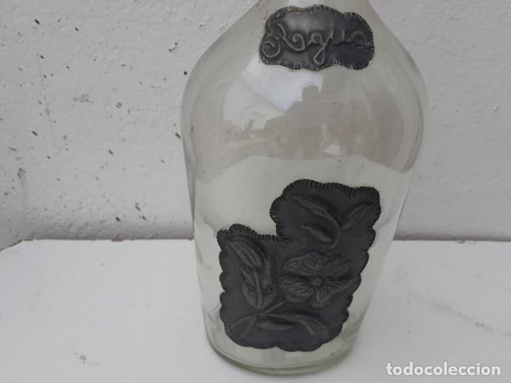 Vintage: botella cristal con esta&ntilde;o - Foto 2